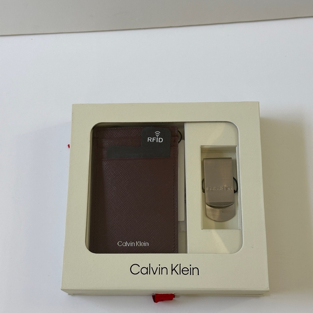 Calvin Klein Dark Brown Card Holder Set